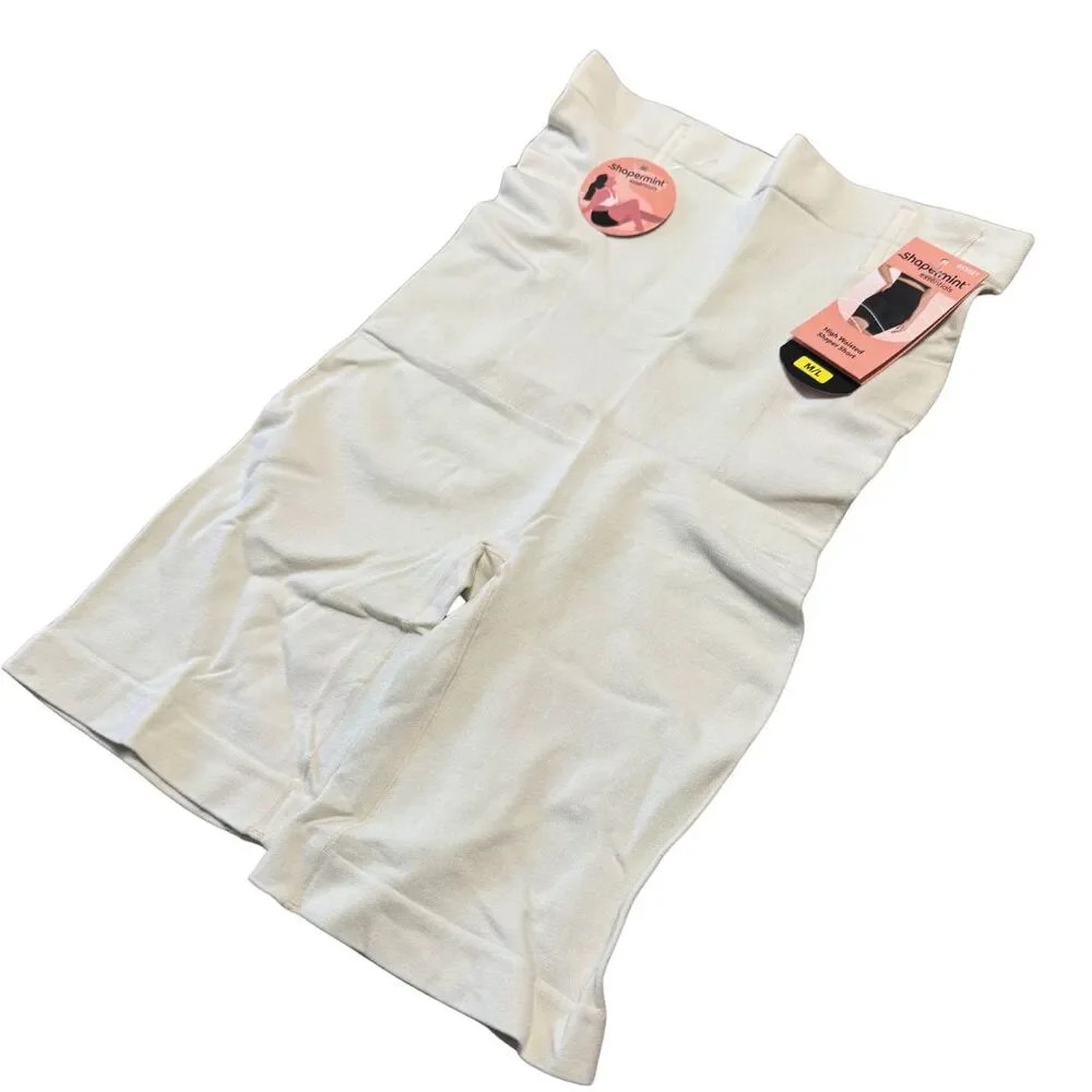 SHAPERMINT Shaper Shorts M/L Beige High Waisted Smoothing NWT - Picture 3 of 7